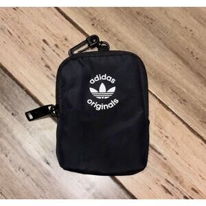 Adidas Coin Pouch Y2K Vintage 2000s Black White Old School Logo